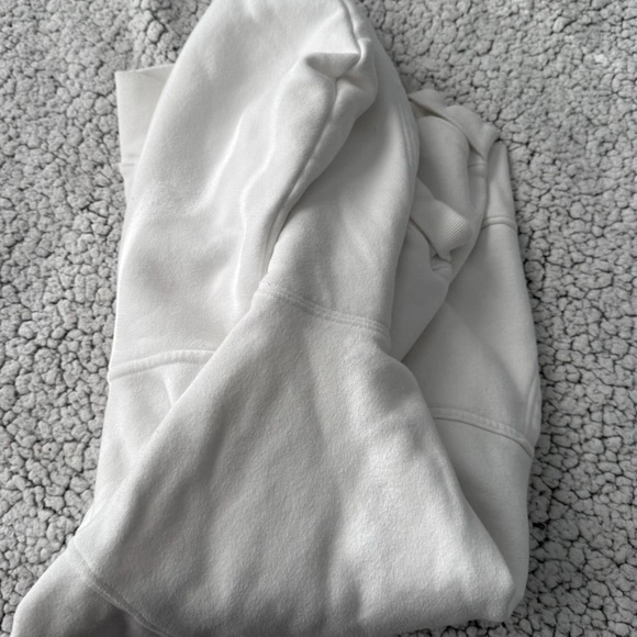 Aritzia cozy fleece boyfriend oversized hoodie white S - Picture 3 of 4